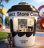 Remorque alimentaire commerciale en forme de tasse pour la restauration rapide, chariot de café, machine à hot-dogs, hamburgers, glaces et jus
