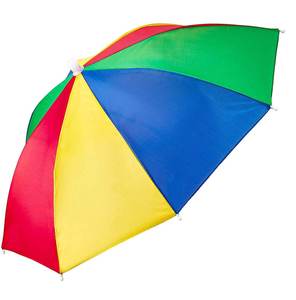 Chapeau <span class=keywords><strong>parapluie</strong></span> arc-en-ciel <span class=keywords><strong>avec</strong></span> logo personnalisé et <span class=keywords><strong>sangle</strong></span> de tête réglable pour les fans de sport, les festivals, les événements promotionnels - Product Image 1