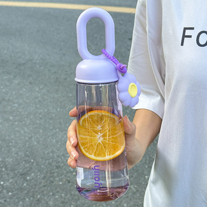 500ml Summer Water <strong>Bottle</strong> With <strong>Big</strong> Handle Portable for Girls Leak Proof Transparent Travel Cup <strong>Milk</strong> Tea Mug Hot Sale Drink Cup - Product Image 3