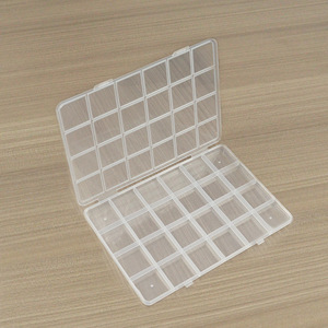 Transparent 24 Compartment Storage <b>Box</b> For Jewelry Beads <b>Earrings</b> Organizing Desktop Container - Product Image 4