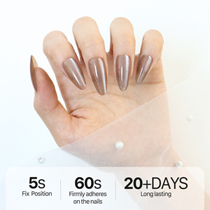 AIERFEI 24 <span class=keywords><strong>Uñas</strong></span> Postizas <span class=keywords><strong>de</strong></span> Gel con Purpurina Efecto Ojo <span class=keywords><strong>de</strong></span> Gato, Calidad Profesional <span class=keywords><strong>de</strong></span> Salón, <span class=keywords><strong>Uñas</strong></span> Postizas al por Mayor <span class=keywords><strong>de</strong></span> Fábrica, <span class=keywords><strong>Diseño</strong></span> <span class=keywords><strong>para</strong></span> Bodas - Product Image 2