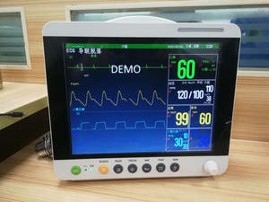 Moniteur vétérinaire multiparamètres blanc élégant avec écran tactile couleur TFT 12 pouces haute résolution 800x600, ECG pour animaux de compagnie, signes <span class=keywords><strong>vitaux</strong></span>, alimentation CA - Product Image 1