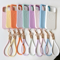 Coque de chargement magnétique sans fil en silicone ondulé pour iPhone 18 17 16 15 14 Pro Max avec protection d'écran magnétique offerte