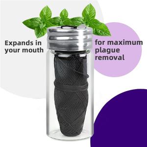 Flosser dentale biodegradabile stampato personalizzato 10 gusti varieta' Pack (linee di seta di mais) Packaging senza plastica marche verdi - Product Image 6