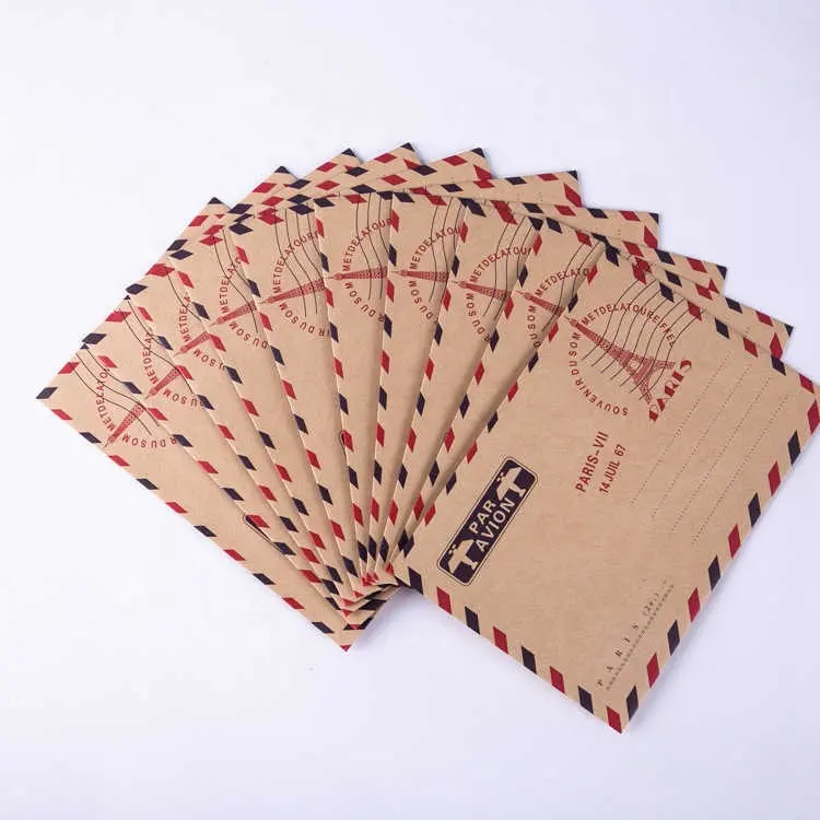 20 adet 45 yaprak Vintage zarflar Retro Kraft kağıt Memo pedleri Kawaii mesaj notları kartpostallar davetiye kapak ofis