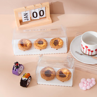 Boîtes à pâtisserie, mousses, cupcakes et gâteaux au fromage en PET transparent de qualité alimentaire, écologiques, design simple, logo personnalisé