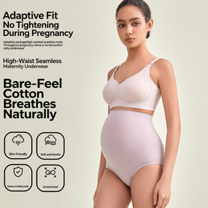 Braguitas de Maternidad de Cintura Alta <span class=keywords><strong>para</strong></span> Mujeres <span class=keywords><strong>Embarazadas</strong></span>, Ropa Interior de Embarazo Suave, Cómoda y Transpirable, Soporte <span class=keywords><strong>para</strong></span> el Vientre, Uso Durante Toda la Temporada - Product Image 2