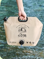 Nouveau design 5L sans BPA bouteille sac avec poignée bec Stand up Pouch réutilisable en plastique PE imprimé sur mesure pour le paquet d'eau