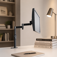 Support d'écran articulé réglable en hauteur DMP LCD502S pour ordinateur, bras de table simple en aluminium, compatible avec les écrans de 13 à 32 pouces
