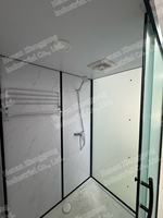 Ensemble complet de salle de bain préfabriqué avec cabine de douche et cabine de toilette