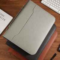 Carpeta de Piel Sintética A4 al por Mayor, Carpeta de Anillas para Documentos, Portadocumentos para Gerentes de Ventas, Portadocumentos con Cierre, Portátil