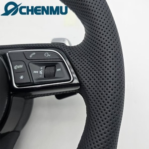 Volant en cuir véritable personnalisé pour <span class=keywords><strong>Audi</strong></span> <span class=keywords><strong>RS</strong></span> <span class=keywords><strong>A3</strong></span> A4 A5 A6 C7 B8 R8 S3 S4 S5 Q3 Q5 Q7 A7 S7, prêt à l'emploi, haute qualité - Product Image 3