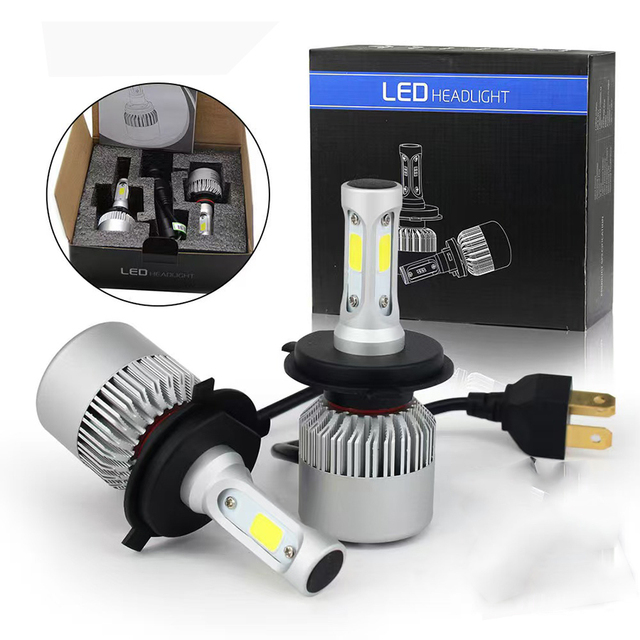 S2 72W LED Headlight 10000lm 6000k H4 H3 H8 H9 H10 H11 COB Car LED Headlamp H4 Led Bulb H11 Led Bulb Led Bulbs for Cars