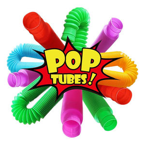 Summer Limited Edition Colorful Pop Tube Fidget Toy Set Sensory Stress Relief Tools for Kids Adults Classroom Sensory Plastic - Product Image 1