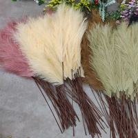 Plumes séchées artificielles de mariage fleurs décoratives duveteux fausse herbe de pampa artificielle