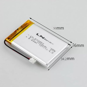 סוללת ליתיום פולימר 3.7 וולט 1200 מיליאמפר/שעה מאושרת UL, סוללת ליפו 3.7 וולט 1200 מיליאמפר/שעה, דגם 603450 - Product Image 2