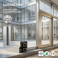 Profilé en aluminium extrudé sur mesure Liangyin 6063, thermolaqué, à rupture de pont thermique, anodisé, dissipateur de chaleur, pliage