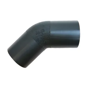China made different size elbow 45 degree elbow HDPE buttfusion fittings bend for water supply