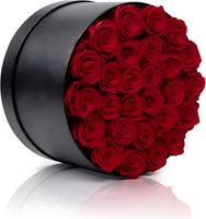 Boîte de 27 roses éternelles - Livraison en Chine - Cadeau de fleurs rouges pour anniversaire et fête des mères