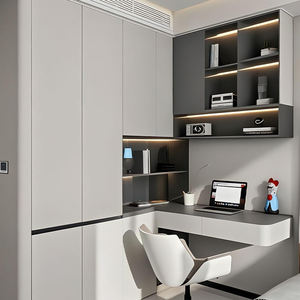 Алюминиевый стеллаж-шкаф для хранения, книжный шкаф для гостиной и спальни, мебель для демонстрации с панельным дизайном, современный отдельностоящий, с большим пространством - Product Image 1