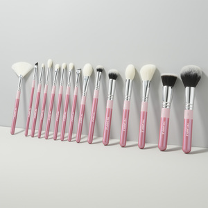 Logotipo personalizado 15PCS Essential Bedazzled <span class=keywords><strong>Maquillaje</strong></span> Brush Set Pelo sintético Fan Brush para la cara Incluye sombra de ojos Pincel Corrector - Product Image 1