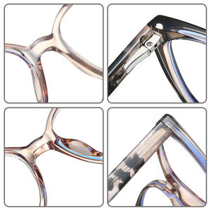 กรอบแว่นตาทรงแคทอาย รุ่น 87227 Tr90 รูปทรงวงรี ป้องกันแสงสีฟ้าจากคอมพิวเตอร์ กรอบอะซิเตทหลากสี สำหรับผู้หญิงและผู้ชาย - Product Image 5