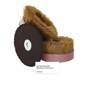 แปรงลวดแบบถ้วย ขนาด 6 มม. ด้ามสแตนเลส เครื่องมือขัดเงา - Product Image 2