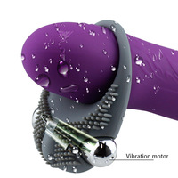 Starker Vibrations-Penisring zur Verzögerung des Samenergusses, Silikon-Gummi Männerprodukt Vibrator zur Stimulation des G-Punkt