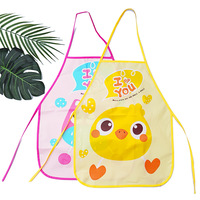 Tabliers pour enfants personnalisables en tissu non tissé, imprimés numériquement avec des motifs de dessins animés, pour la cuisine et la peinture