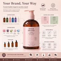 Liquide à lessive FeFe Lingerie, soin doux, nettoyage en profondeur, élimination des taches et des odeurs, parfum de rose longue durée pour tissus délicats