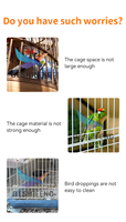 Mini cage à oiseaux en fil métallique, petit habitat pour perruches, canaris, pinsons, perroquets, utilisation en intérieur