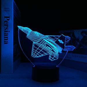Led-lichtbox vliegtuig USB 3D gamenacht lamp Kawaii kamerdecoratie schilderijlamp kindercadeaus fabrieksaanbod - Product Image 4