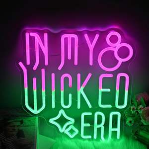 Letrero de neón In My Wicked Era, letrero de luz Led para decoración de tema de película, arte de pared de dormitorio de baño de niña - Product Image 1