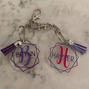 Tùy chỉnh nhựa Keychain mờ màu cạnh phim hoạt hình anime tùy chỉnh Acrylic Keychain với tua - Product Image 2