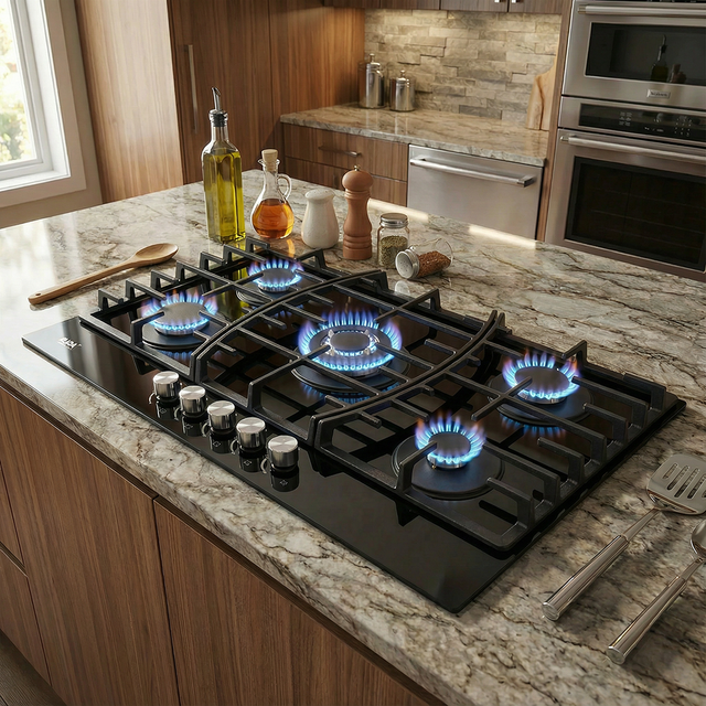 Ridax New Arrival Built-in Gas Hob 5 burner Gas Stove Glass Top 5 burner Gas Hob Stove Kitchen Stove