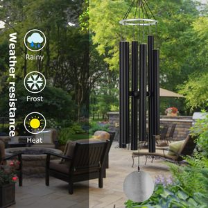 Carillon éolien en métal, instrument de guérison, cadeau commémoratif, ornement suspendu pour jardin extérieur, carillon éolien de sympathie pour la décoration intérieure - Product Image 2