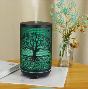 Diffuseur d'<span class=keywords><strong>huiles</strong></span> <span class=keywords><strong>essentielles</strong></span> ultrasonique en métal, diffuseur d'arômes <span class=keywords><strong>à</strong></span> brume froide avec télécommande, minuterie, lumière nocturne 7 couleurs pour la maison - Product Image 1