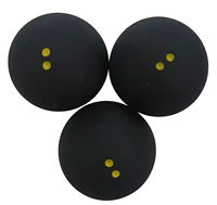 Balle de squash Turbopro légère, durable, écologique, à double points jaunes, en caoutchouc, pour exercice actif et fitness