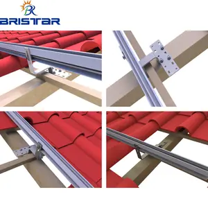 BRISTARソーラールーフフックソーラー取り付けシステム用の調整可能なステンレス鋼ソーラータイルルーフフック