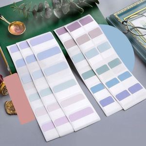 Etiquetas de Índice de Colores Claros Morandi, Tres Tamaños, Autoadhesivas, Transparentes, Impermeables, Marcadores Modificados para Bloc de Notas, 10 Hojas/Set - Product Image 6