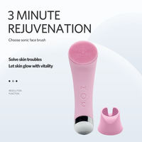 Brosse nettoyante électrique pour le visage en silicone, 3 modes, 5 vitesses, étanche IPX6, vibration sonique, chauffage, massage du visage, appareil de soin de la peau