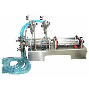 Small Scale PET Plastic Glass Bottle Liquid Filler 2 Heads Semi Automatic Filling Machine 1000-5000ML