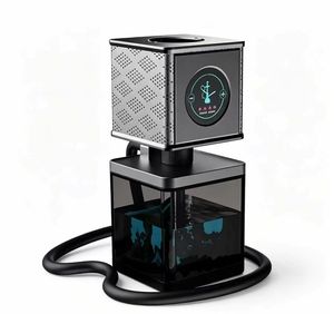 Chicha Électrique Portable Mini Carrée avec Chauffage, Kit Complet en Aluminium et Acrylique, Contrôle de Température, Coffret Cadeau - Product Image 6