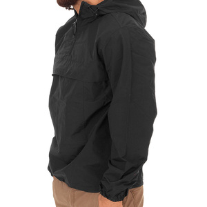 Custom Black Wholesale <strong>Half</strong> Zippolyeter Nylon Pullover Plain Printed <strong>Men</strong> Windbreaker <strong>Jacket</strong> - Product Image 2