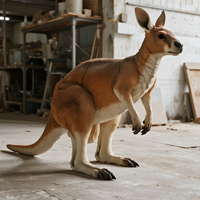 Modèle d'animal animatronique kangourou simulé personnalisé pour les expositions de zoo parcs à thème centres commerciaux décor australien