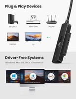 Kabel Adaptor SATA ke USB 3.0 UGREEN untuk SSD 2.5" dan HDD, Adaptor Hard Drive 5Gbps Mendukung SATA III UASP