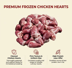 หัวใจไก่แช่แข็ง ฮาลาล ขายส่ง IQF หัวใจไก่แช่แข็งจำนวนมากสำหรับส่งออก ไส้ไก่ที่ผ่านการทำความสะอาดแล้ว - Product Image 5