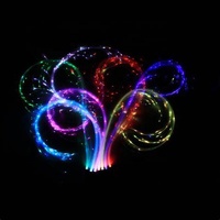 Fouet lumineux à fibres optiques LED, fouet scintillant, jouet de danse, lumières de rave, orbit Flogger