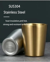 Tasse à café de luxe 15oz 450ml personnalisée coréenne thé eau acier inoxydable double paroi porcelaine bière tasse chaude froide stockée verres
