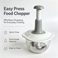 Mini hachoir manuel personnalisé sans BPA pour ail et oignon, avec lame rotative à pression, écologique et portable pour hacher et mélanger